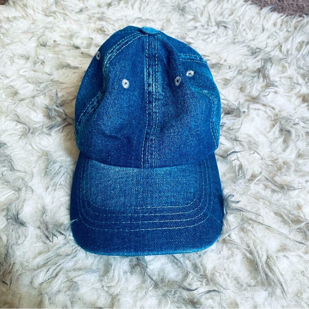 SHEIN Unisex Denim Blue Jean Adjustable Baseball Cap Hat One Size